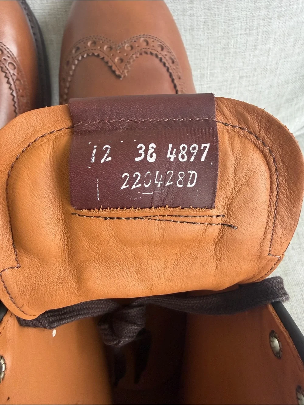 Allen Edmonds Chapman Wingtip Boots Brown Leather Sz 12 EEE